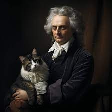 isaac newton holding cat